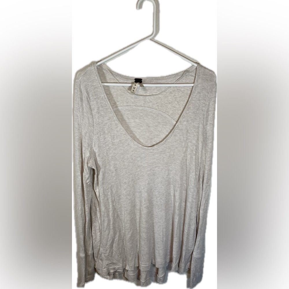 We the Free Slub Distressed Long Sleeve Shirt